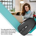 thumbnail image 4 of Langgg Computer 2.4Ghz Wireless Optical Mouse with USB Receiver 6 Buttons Gaming Mice 800/1200/1600DPI Desktop PC Laptop Accessories Matte Black, 4 of 6