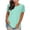 Sky Blue, variant on TNDBKQWR Women's Shirts Clearance Blouse Short Sleeve T Shirts Women Round Neck T Shirts for Women Womens Work Out Shirts, Sky Blue, M