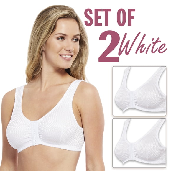 Set of 2 - Full Freedom Comfort Bra - White - Size - 44