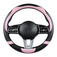 thumbnail image 1 of Steering Wheel Coversleather Car Steering Wheel Cover, Non-Slip Car Wheel Cover Protector Breathable Microfiber Leather Universal Fit for Most Cars Universal Fit 14-15 Inches(Pink), 1 of 9