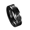 thumbnail image 1 of Visland Large Romain Hommes Bague en Acier Inoxydable Simple Lisse Doigt Bague Bijoux de Mode, 1 of 7