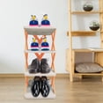 thumbnail image 2 of Multi Layer Shoe Rack Household Small Shoe Cabinet Economic Dormitory Door Shoe Rack Installation Folding Shoe Cabinet, 2 of 7