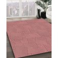 thumbnail image 3 of Ahgly Company Tapis d'Intérieur Lavables à la Machine, Carrés, Transitionnels, Rouges, 5 Pieds Carrés, 3 of 7