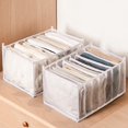 thumbnail image 4 of CHOK Home Edit Storage  Mesh Storage Box Foldable Closet Clothes Dividers Nylon Dresser Compartments Organizers White O323, 4 of 9