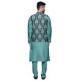 thumbnail image 3 of Atasi Traditional Mens Dupion Silk Kurta Pajama Set With Nehru Jacket Men Wear, 3 of 3