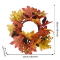 thumbnail image 4 of Fall Candle Ring for Autumn Home – Maple Leaves Wreath Candle Holder for Thanksgiving Day Centerpiece and Table, 4 of 9