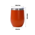 thumbnail image 3 of Meitianfacai 12oz Mug Double Layer Vacuum Small Beer Mug Mini U-Shape Stainless Steel Cups, Orange, 3 of 6