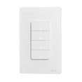 thumbnail image 1 of Smart Zigbee Home Control Switch - Versatile 4-Way Remote and Voice-Activated Light Switch, 90-250VAC, 50/60Hz, US Standard, White Design, Requires Zigbee Gateway (Not Included), 1 of 6