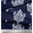 thumbnail image 3 of Soimoi Tissu Satin Modal Imprimé Floral & Paisley au Mètre 42 Pouces de Large, 3 of 3