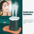 thumbnail image 4 of 2L Double Spray Humidifiers with LED light Cool Mist Auto Shut-Off Humidifier Portable Desk Humidifiers for Bedroom Home Baby Room, 4 of 8