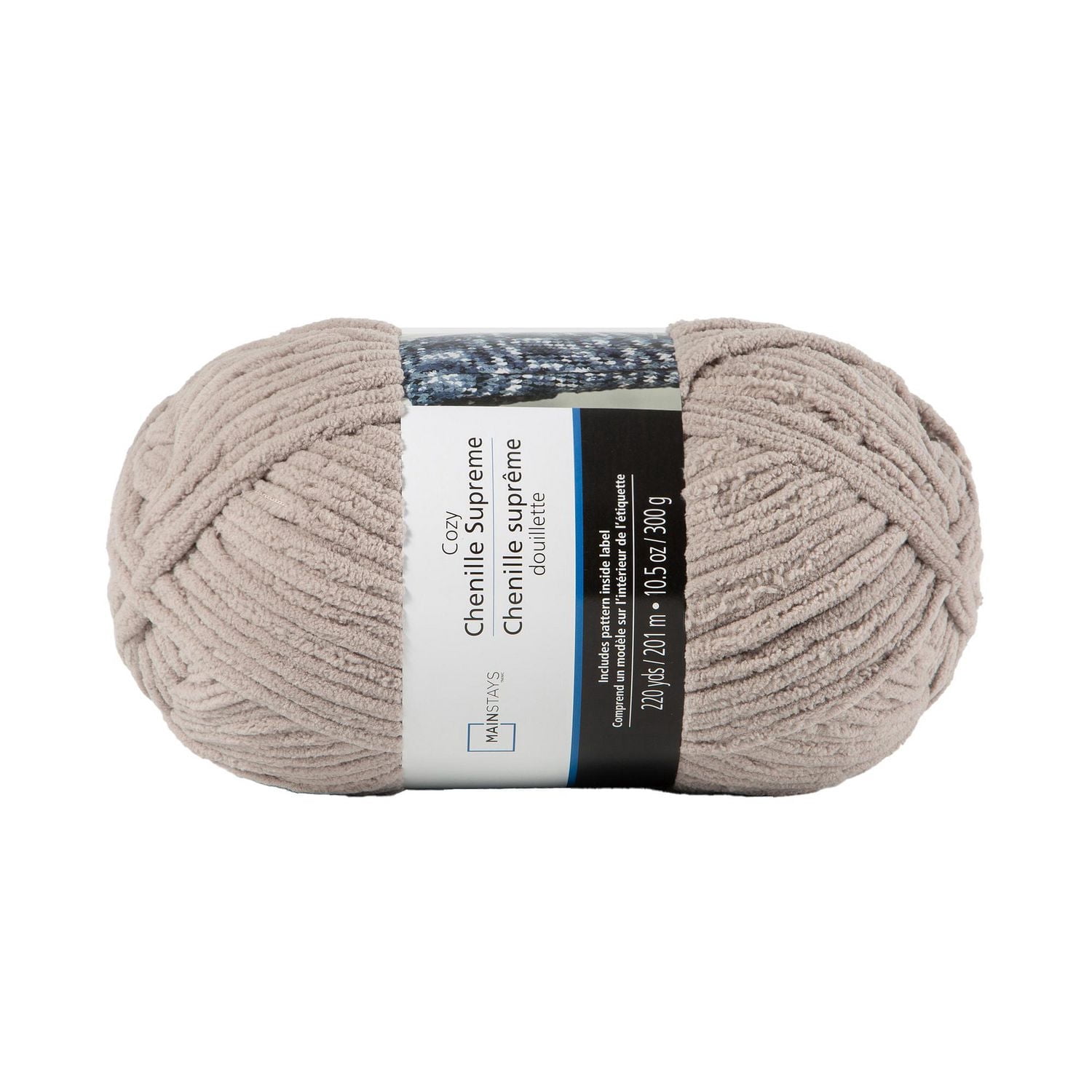 Fil chenille de gris chaud confortable de MAINSTAYS