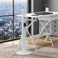 thumbnail image 2 of Pemberley Row Metal White Power Station Triangular Freestanding 12.75"W x 12.5"D x 35.75"H Assembled, 2 of 5