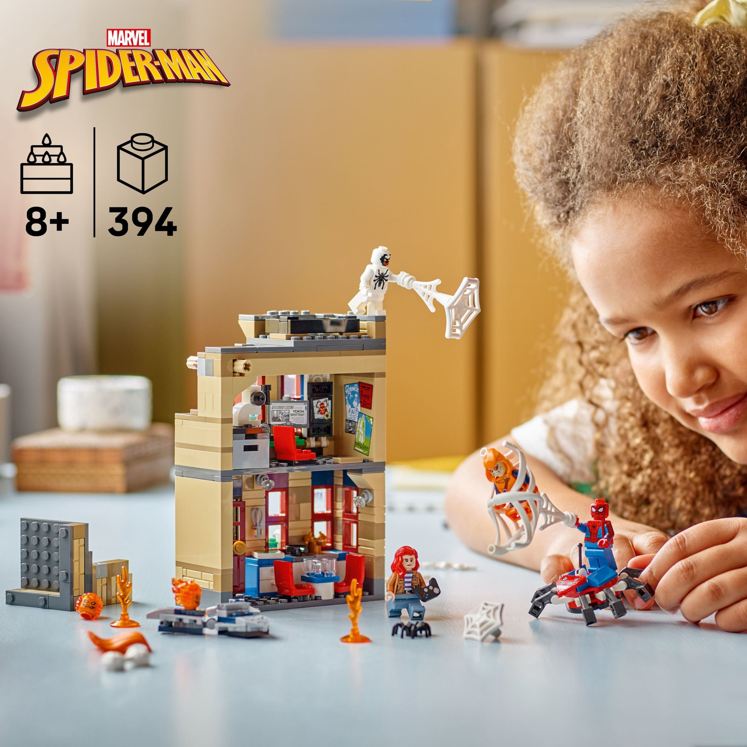 LEGO Marvel Peter Parker’s Apartment - Super Hero Building Toy with 4 Minifigures - Spider-Man and Hobgoblin Battle - Collectible Gift for Kids, Boys and Girls, Ages 8+ - 76317