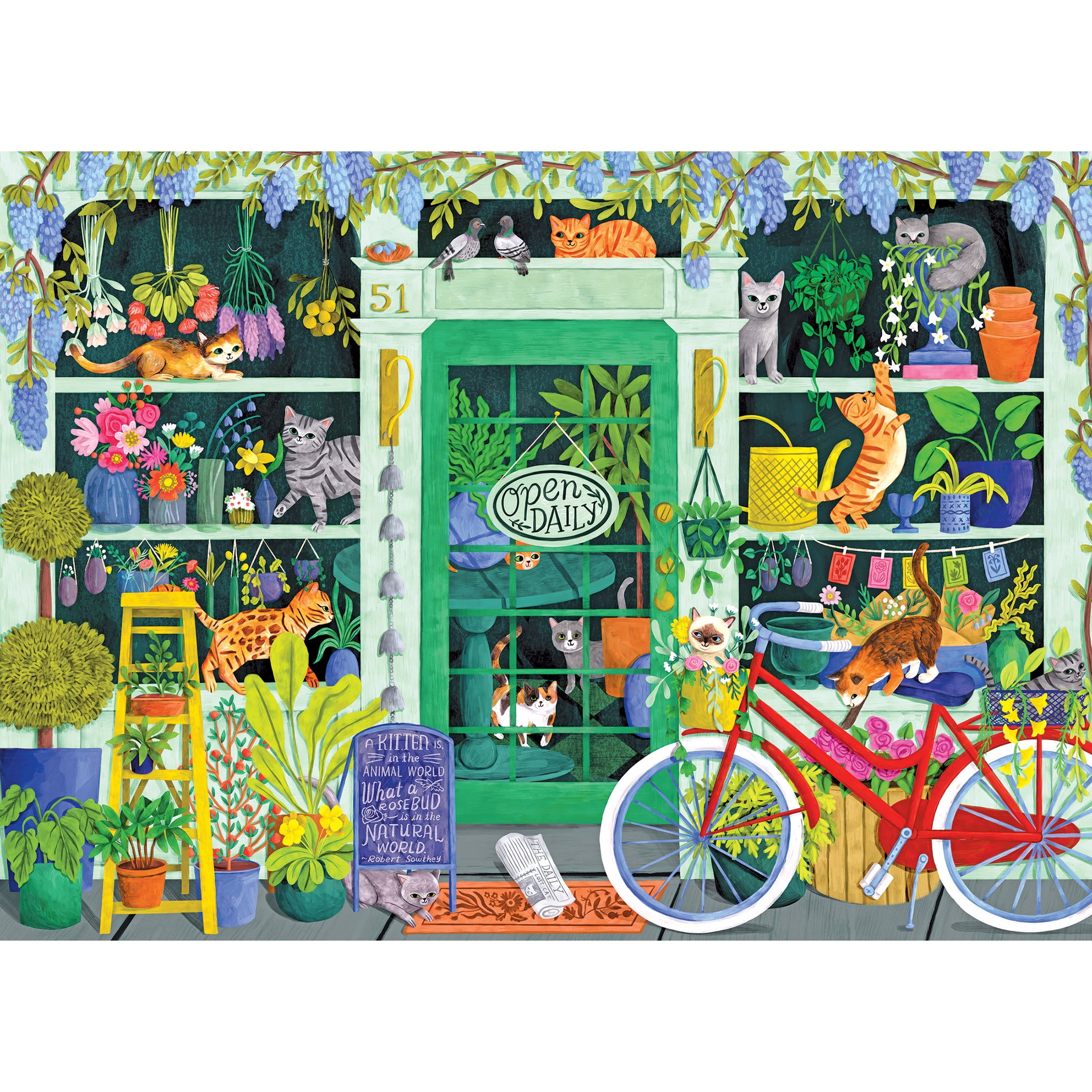 RoseArt - Soft Touch 1000 pièces - Fleurs de chat - Puzzle emboîtable pour adulte