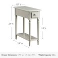 thumbnail image 3 of Bowery Hill Table d'Appoint Étroite en Bois avec Tablette, Fini Soyeux, 3 of 5