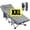 TTG Gris, variante sur Slsy Lit Pliant TTG avec Matelas Double Face de 3,3 Pouces et Sac de Transport pour Adultes et Enfants, Lit de Camp TTG Surdimensionné, Lit de Couchage, Lit d'Appoint Pliant, Robuste Supporte 900 Lb