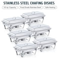 thumbnail image 2 of 6Pack Chafer Chafing Dish Sets 9L/8Q Stainless Steel Pans Catering Full Size, 2 of 12