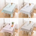 thumbnail image 2 of Lefu PVC Waterproof And Scald-proof Disposable Plastic Plaid Tablecloth, 2 of 8