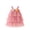 Watermelon Red, variant on Toddler Baby Girl Princess Dress Summer Sleeveless Layered Tulle Dress Girls Party Dresses with Floral