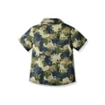 thumbnail image 3 of goowrom Summer Little Boys Short Sleeve Lapel Single-breasted Top Shirt, 3 of 8