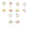 thumbnail image 4 of Baohd 10 Pieces Table Number Stand Round Shape Metal Convenient Card Holder Centerpieces Paper Clamp Wedding Decoration Tabletop Decor type1, 4 of 7
