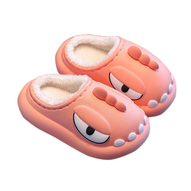 Girl's Slippers Ohufall Winter Children Add Plush Non-slip Keep Warm Home Slippers