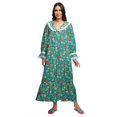 thumbnail image 1 of Moomaya Printed Nightdress For Ladies Cotton Ruffled Border Nursing Nightwear, 1 of 5
