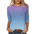 thumbnail image 1 of Hauts à Manches 3/4 pour Femme Mode Femme T-Shirt Ample Imprimé Blouse à Manches 3/4 Col Rond Hauts Décontractés T-Shirts en Coton Femmes T-Shirts pour Femme Mode T-Shirts à Manches 3/4 pour Femme, 1 of 5