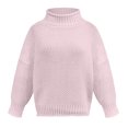 thumbnail image 4 of Kcodviy Chandails Mignons en Tricot pour Femmes Automne Hiver pour Femmes Chandail Épais en Fil Chandail à Enfiler Chemises pour Femmes Chandail à Col Roulé, 4 of 5