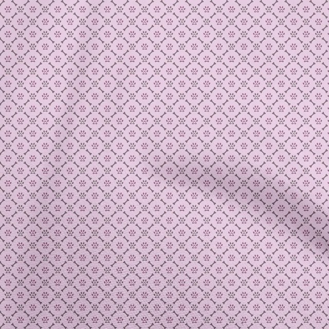 oneOone Polyester Spandex Amethyst Fabric Bone & Paw Craft Projects Decor Fabric Printed By The Yard 56 Inch Wide
