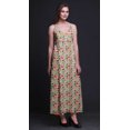thumbnail image 3 of Bimba Robe Longue Maxi à Bretelles Spaghetti Ajustables à Imprimé Floral pour l'Été et la Plage - Grand, 3 of 6