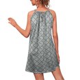 thumbnail image 3 of Baohd Robe Courte Décontractée Imprimée Sans Manches Esthétique Élégante Mignonne Robe de Plage Vacances Club Vêtements d'Été Gris L, 3 of 6