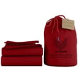 thumbnail image 1 of Full Size Organic Cotton Sheet Set- 100% Organic 800-Thread-Count - 10" Deep Pockets 800TC Organic Sheets - Burgundy, 1 of 7