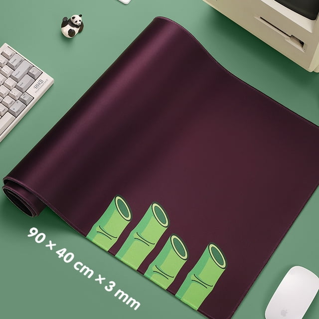 Little Bear Hall Bamboo Silicone Mouse Pad Memory Foam Keyboard Hand and Wrist Pad Oversized Mouse Pad