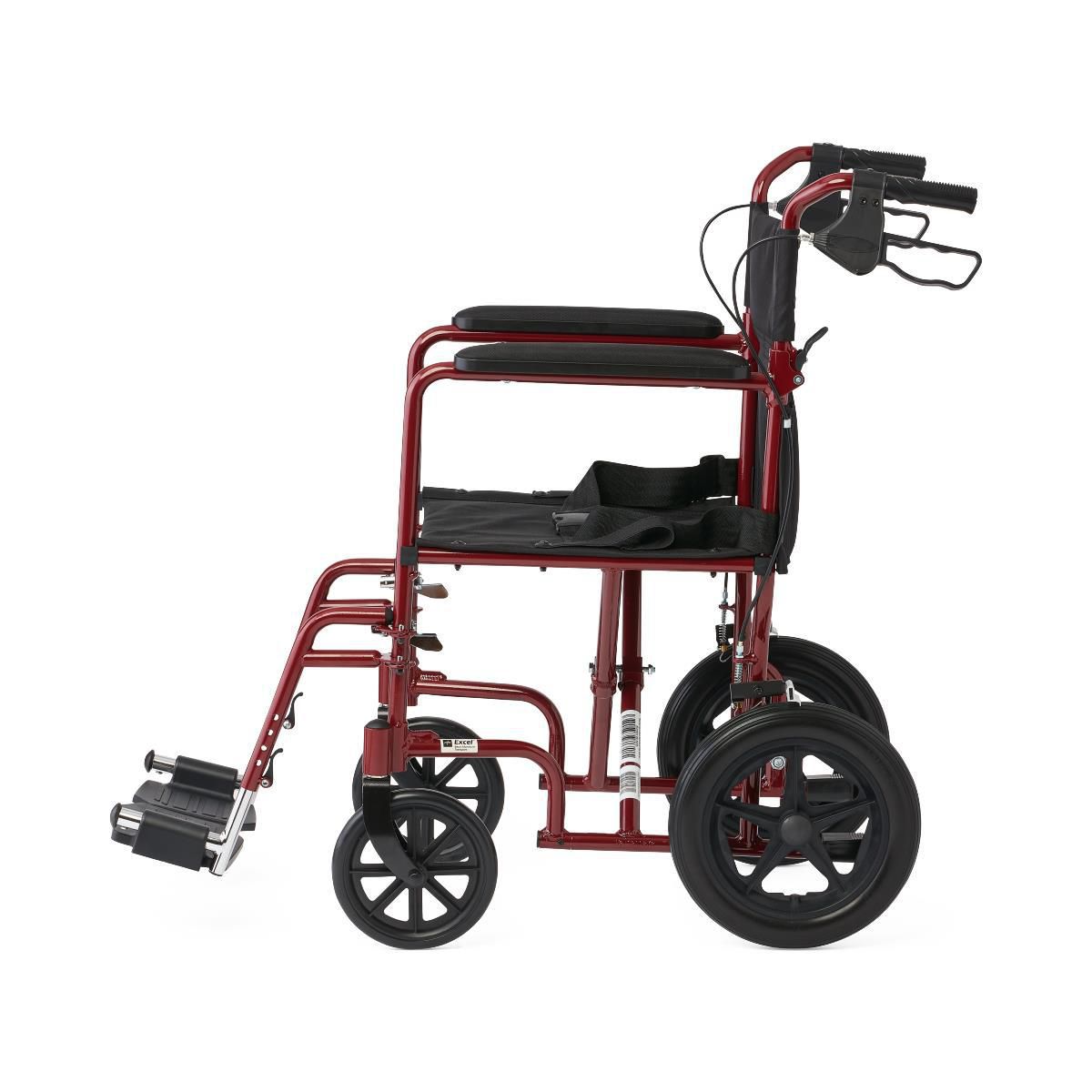Medline Excel Chaise de Transport de Luxe en Aluminium