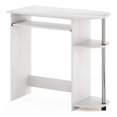 thumbnail image 1 of Pemberly Row Bureau d'Ordinateur à Assemblage Facile en Tubes d'Acier Inoxydable Blancs, 1 of 5