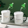 thumbnail image 5 of Couvercle de Paille de Noël Couvercle de Tasse 10mm Accessoire de Rouleau Réutilisable Bouchon de Paille Embout de Paille, 5 of 5