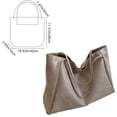 thumbnail image 3 of Trendy Ladies' Tote Bag Large Capacity Soft Leather Shoulder Bag Handcarry Bucket Purse, 3 of 5