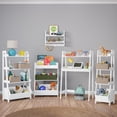 thumbnail image 3 of Kids 4-Tier 13in Ladder Shelf with Toy Organizer and 2pc Turquoise Bins, 3 of 9