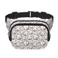 thumbnail image 1 of Xecao Sac de Taille Double Couche Baseball Mignon pour Voyages Cyclisme Activités Extérieures avec Sangle Réglable et Poches Zippées, 1 of 9