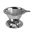 thumbnail image 1 of Outil de Brassage de Café 1 Ensemble Entonnoir Filtre à Café Goutteur en Acier Inoxydable Résistant à la Chaleur Filtre Conique Réutilisable pour Cuisine Maison, 1 of 8