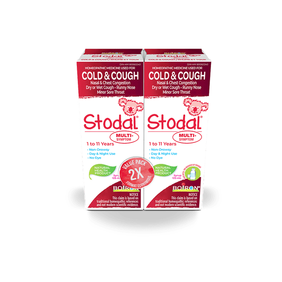 Boiron Stodal® pour Enfants Toux et Rhume Multi-Symptômes – Lot de 2 (125 ml Chacun)
