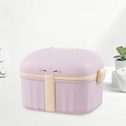 Lisbinx Plastic First Aid Kit Storage Bin with Handle and Latches, 21 x 15.5 x 15 cm Snack and Toy Organizer for Kids, Pink Blue