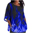 thumbnail image 1 of Birdeem Blouses pour Femmes Mode Décontractée Manches 3/4 Imprimé Coton Ample, 1 of 12