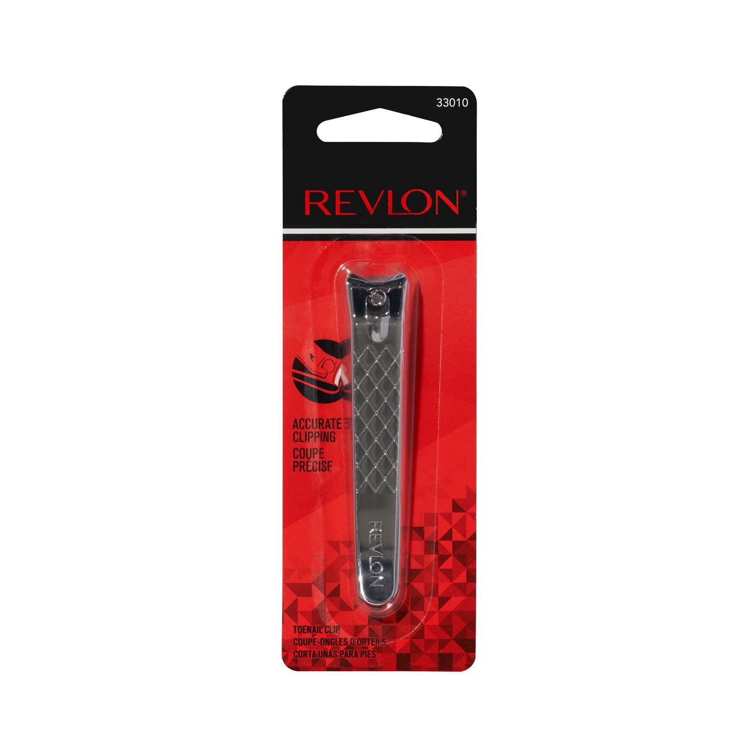 Revlon Coupe-Ongles pour les Orteils avec Lime, Outil de Soins des Ongles à Lame Incurvée pour une Coupe Précise et une Mise en Forme