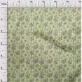 thumbnail image 3 of oneOone Velvet Lime Green Fabric Floral Craft Projects Decor Fabric Printed By The Yard 58 Inch Wide, 3 of 4