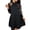 Black, variant on TopLLC Long Sleeve Round-Neck Dress Fashion Women Hollow Out Loose Comfy Bowknot Long Sleeve Dress Women Dress