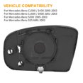 thumbnail image 2 of Unique Bargains Rétroviseur Latéral Droit avec Plaque de Support pour Mercedes-Benz S430 2000-2003, 2 of 8