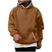 cfhntfmh Mens Long Sleeve Hoodie Casual Pullover Hooded Sweatshirt Fashion Big and Tall Hoodies with Pocket