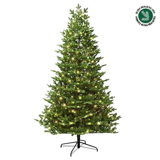 7FT PE green pine instapole tree, 8775 pe tips, 800 dual warm white/multi microdot tape, 9 function & foot pedal